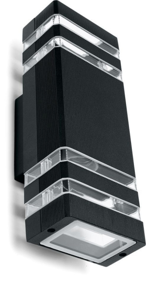 Светильник садово-парковый Feron DH0807, на стену вверх/вниз, E27 230V, черный