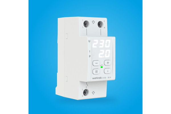 Реле напряжения Welrok VI-50 50 А (max 60 A),11 000 ВА Реле напряжения Welrok VI-50 50 А (max 60 A),11 000 ВА