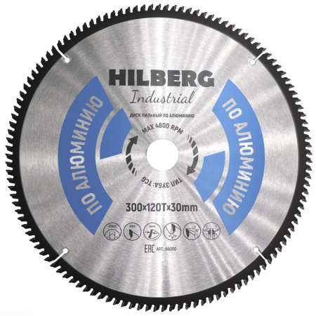 Диск пильный Industrial Алюминий 300*30*120Т HA300 Hilberg
