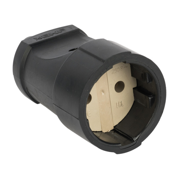 Гнездо штепсельное б/з черн, ПВХ 10A 250B PROxima EKF