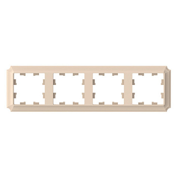 ATLASDESIGN ANTIQUE 4-постовая рамка, универсальная, песочный Systeme Electric