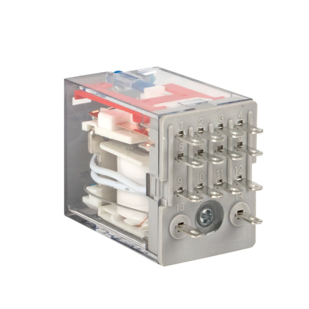 Реле промежуточное с кнопкой и мех, Индикацией RPAt 22/4 5A 24В DC AVERES EKF