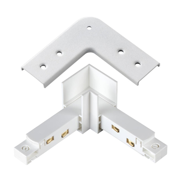 Соединитель с токопроводом для шинопровода "L" IP20 48V FLUM белый NOVOTECH