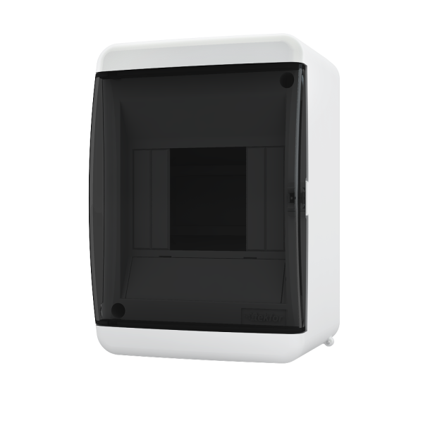 Бокс КМПн пластиковый навесной 4 модуля прозр. черная крышка IP41 UNK 40-04-2 Tekfor