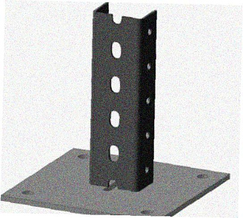 Стойка напольная (потолочная) СНП600х4 УТ1,5,горячее цинкование, S4,0