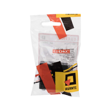 Звонок модульный, "Avanti", "Черный матовый", 1 модуль DKC