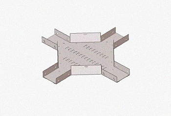 Лоток крестообразный замковый глухой КМЗГ 200х100 УХЛ1, горячее цинкование, S1,5