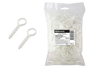 Дюбель-хомут круглый 20мм белый (100шт) TDM