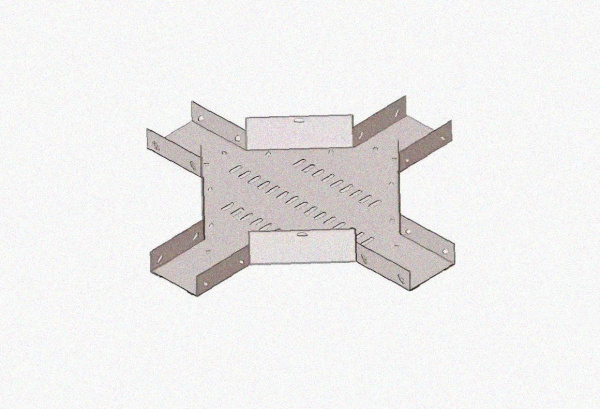 Лоток крестообразный замковый глухой КМЗГ 200х100 УХЛ1, горячее цинкование, S1,5