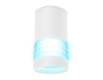Накладной точечный светильник TN371 SWH/BL белый песок/голубой GU5.3 D65*117 Ambrella Light