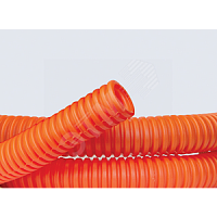 Труба ПНД гибкая гофр. д.20мм, лёгкая с протяжкой, 100м, цвет оранжевый DKC