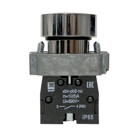 Кнопка BA21 черная NO IP65 PROxima EKF