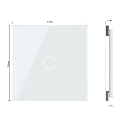 Панель для одноклавишного выключателя белая Livolo