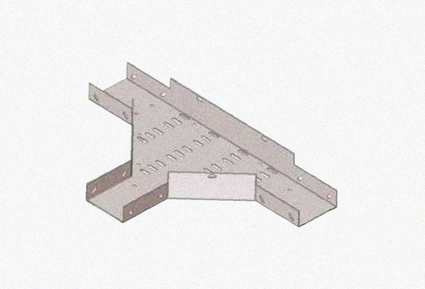 Лоток тройниковый замковый перфорированный ОТЗ 50х50 УХЛ1, горячее цинкование S1,5