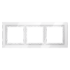 Рамка стеклянная Voltum S70 на 3 поста, (белый, стекло)