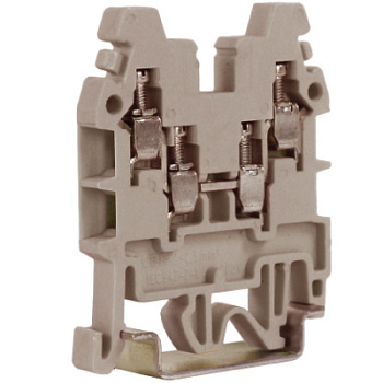 CBR.2, проходной зажим бежевый 2 ввода/2 вывода, 2,5 кв.мм DKC