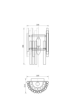 Бра 1*E14 60Вт Латунь IP20 Coliseo MOD135WL-01BS Maytoni