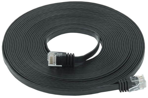 ITK Коммутационный шнур плоский (патч-корд) кат.6 UTP 10м чёрный