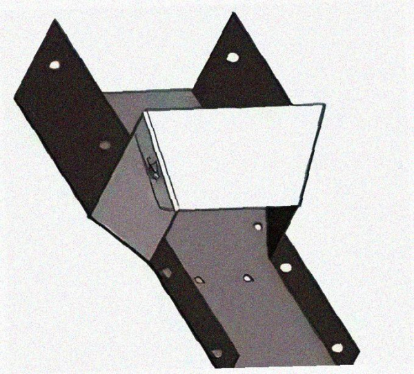 Лоток переходной замковый ЛПЗ 400х60-400х85 УХЛ1 горячее цинкование, S1,5