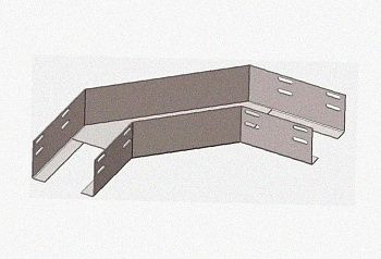 Лоток угловой замковый глухой КГЗГ 300х50-90 УТ1,5 поворот на 90, горячее цинкование, S0,8