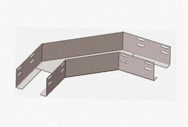 Лоток угловой замковый глухой КГЗГ 300х50-90 УТ1,5 поворот на 90, горячее цинкование, S0,8