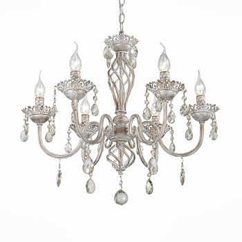 Люстра подвесная Слоновая кость, Золото/Прозрачный E14 6*40Вт SL139.503.06 EVOLUCE