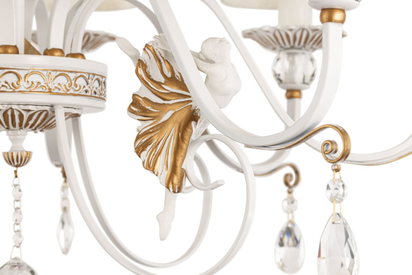 Люстра 8*E14 40Вт Белый с Золотом IP20 Elina ARM222-08-G Maytoni