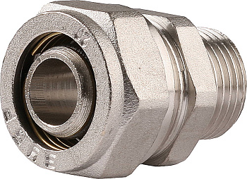 Соединитель с наружной резьбой, цанга-штуцер, 1/2"х20х2,0 мм, никель ЗУБР