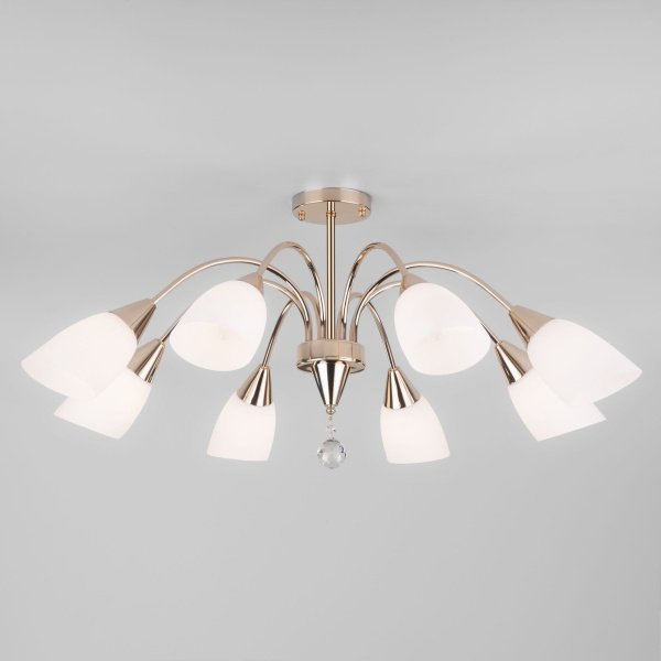 Потолочная люстра с плафонами 8*E27 40Вт золотой IP20 Ellene (30149/8 золото) Eurosvet