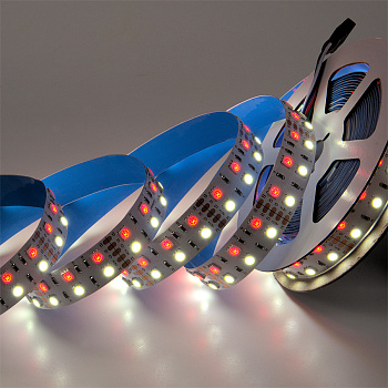 Лента светодиодная RGB с холодным белым GLS-5050-120-28.8-12-IP20-RGB+6 двухрядная General