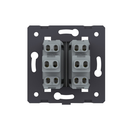 Двухклавишный механический выключатель, цвет золотой (механизм) Livolo