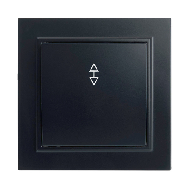 Переключатель 1-клавишный STEKKER PSW10-9005-03, 250В, 10А, серия Эрна, черный