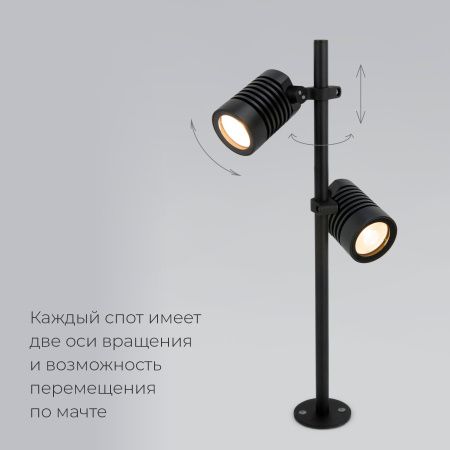 Светильник садово-парковый 18Вт 4000К черный IP54 (a058259) Elektrostandard