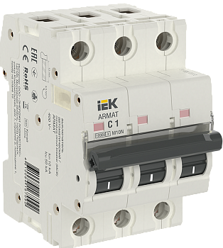 Выключатель автоматический ВА МОД M10N 3П С 1А ARMAT IEK