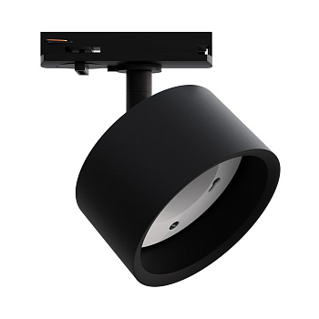 16-74 Светильник трековый, однофазный, под лампу, 230В/50Гц, GX53, max 20Вт, IP20, Φ83х45х101мм, черный, пластик, с адаптером, лампа в комплект не вхо