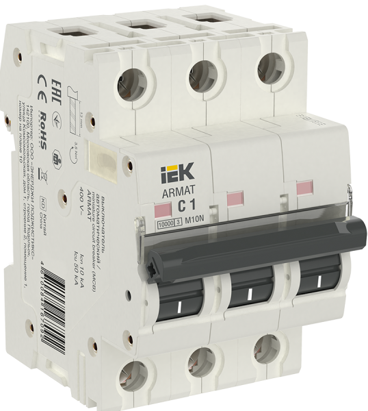 Выключатель автоматический ВА МОД M10N 3П С 1А ARMAT IEK