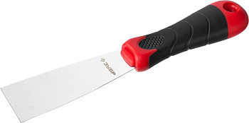 Шпатель "Мастер", профилированное нержавеющее полотно, 2к ручка, 40мм ЗУБР