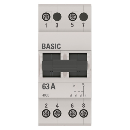 Трехпозиционный переключатель 2П 63А Basic EKF