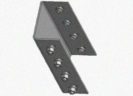 Соединитель стоек ССх4 У3, окрашенный, S4,0