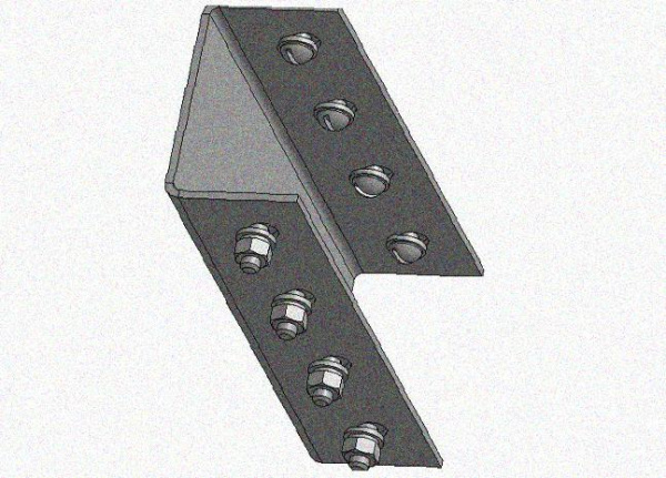 Соединитель стоек ССх4 У3, окрашенный, S4,0