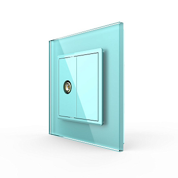 Розетка видео RCA "тюльпан" Зеленая Livolo