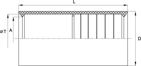 Муфта для труб гофрированных, IP40, д.50мм DKC