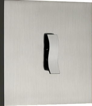 Donel N96 Переключатель на 1 тумблер, клавиша Wave, 10AX 250V, Вороненая сталь, серия DT