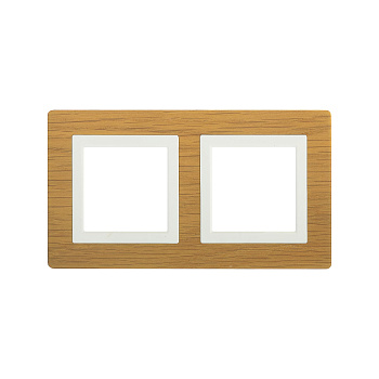 Рамка из натурального дерева, "Avanti", беленый дуб, 2 поста (4 мод.) DKC