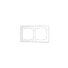 Рамка стеклянная Voltum S70 на 2 поста, (белый, матовый, стекло)