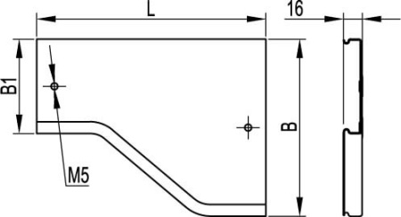 Крышка RRD на переходник правостор. 400/300, цинк-ламельная DKC