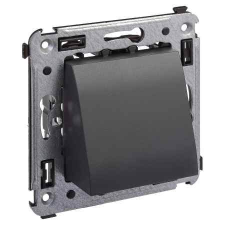 Вывод кабеля из стены "Avanti", "Черный матовый" DKC