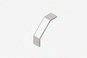 Крышка лотка замкового КЛСЗ 50х50-90 УХЛ1 для поворота трассы вниз на 90, горячее цинкование, S1,5