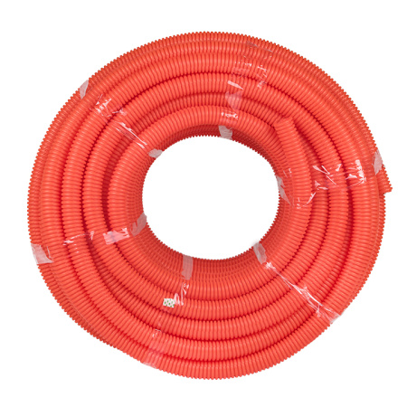 Труба гофр, ПНД с протяжкой d50 мм (20 м) оранжевая EKF-Plast