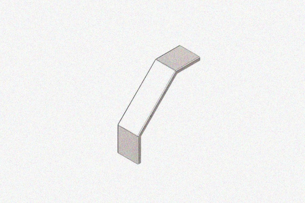 Крышка лотка замкового КЛСЗ 50х50-90 УХЛ1 для поворота трассы вниз на 90, горячее цинкование, S1,5